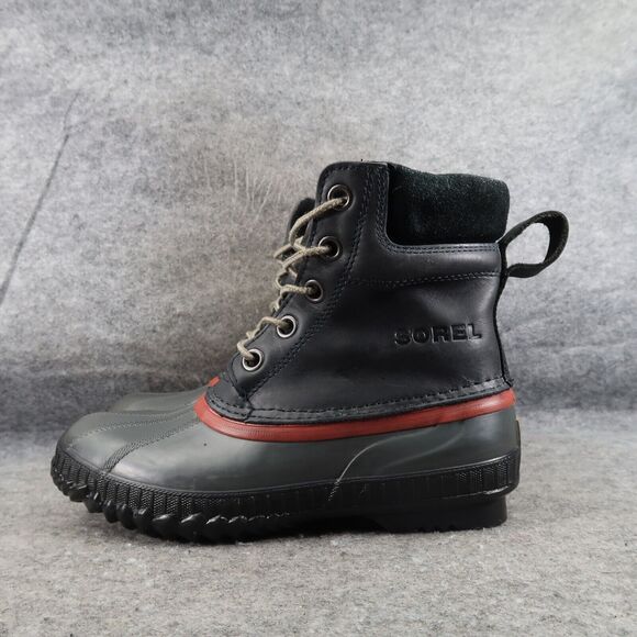 Sorel Boots Men 6 Snow Winter Cheyanne II Leather Rubber Lace Up Waterproof Grey main image 10